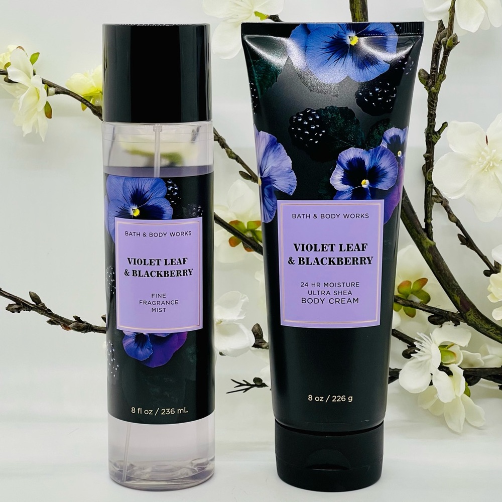 Bath & Body Works Violet Leaf & Blackberry 2-Piece Set